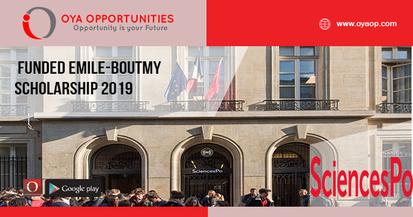Funded Emile-Boutmy Scholarship 2019