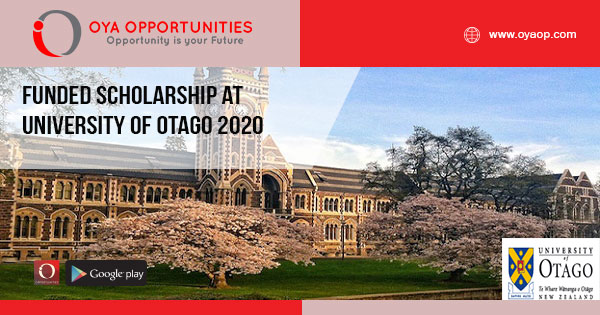 Funded Scholarship at University of Otago 2020