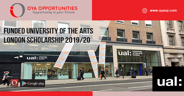 Funded University of the Arts London Scholarship 2019/20