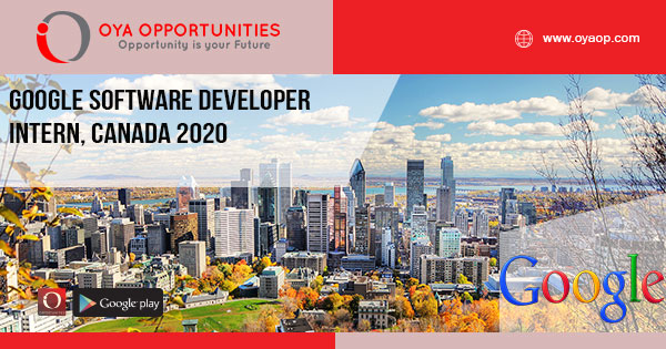 Google Software Developer Intern, Canada 2020