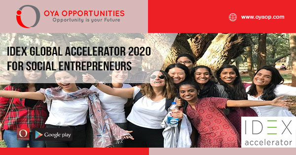 IDEX Global Accelerator 2020 for Social Entrepreneurs
