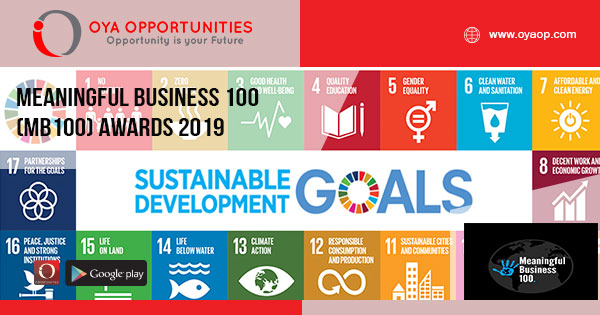Meaningful Business 100 (MB100) Awards 2019