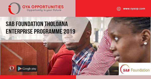 SAB Foundation Tholoana Enterprise Programme 2019