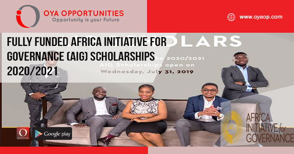 Fully Funded Africa Initiative for Governance (AIG) Scholarships 2020/2021