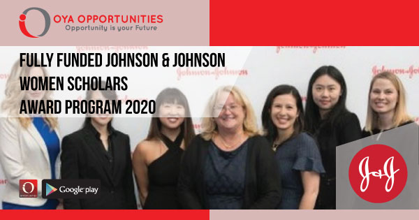Fully Funded Johnson & Johnson Women Scholars Award Program 2020
