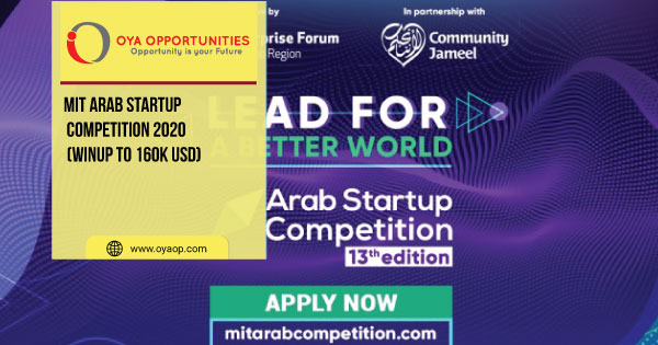 MIT Arab Startup Competition 2020 (WinUp To 160K USD)