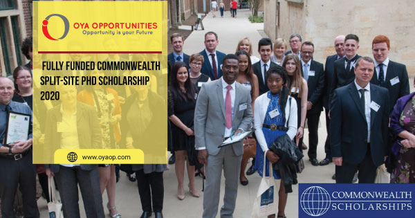 Fully Funded Commonwealth Split-site PhD Scholarship 2020