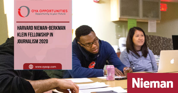 Harvard Nieman-Berkman Klein Fellowship in Journalism 2020