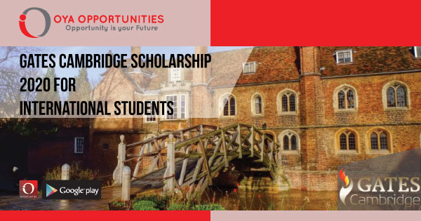 Gates Cambridge Scholarship 2020 for International Students