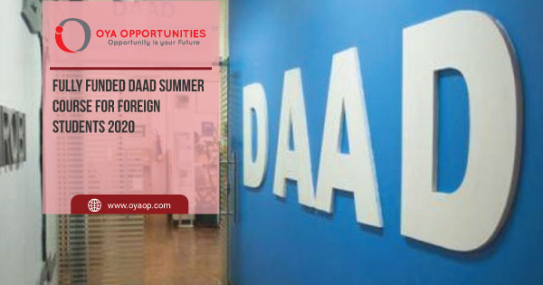 Fully Funded DAAD Summer Course For Foreign Students 2020
