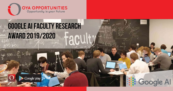 Google AI Faculty Research Award 2019/2020