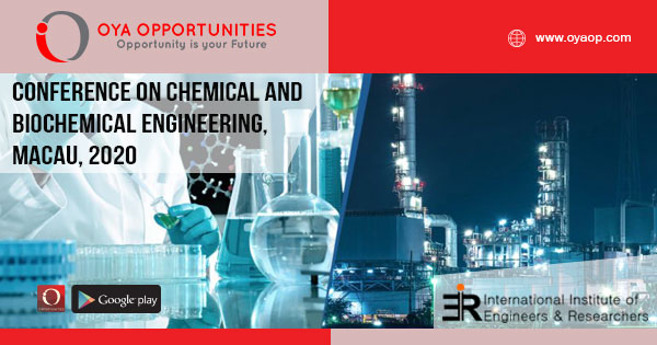 827th Conference on Chemical and Biochemical Engineering, Macau