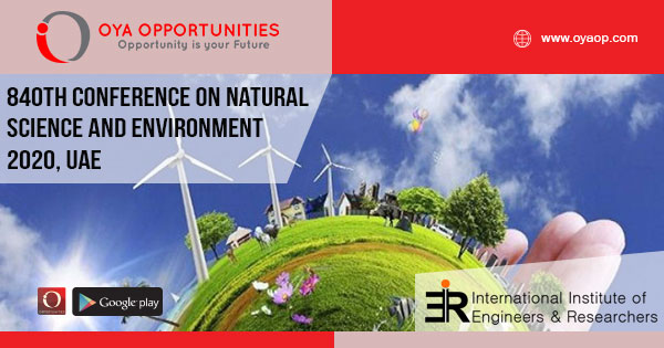 840th Conference on Natural Science and Environment, UAE