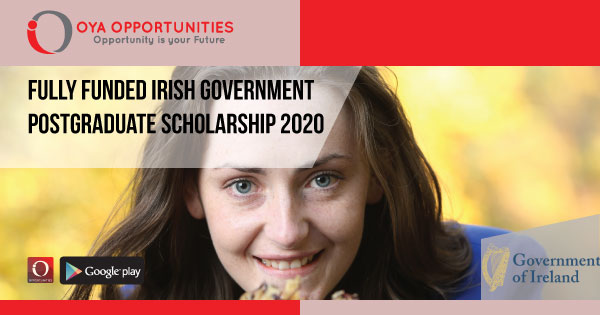Fully Funded Irish Government Postgraduate Scholarship 2020