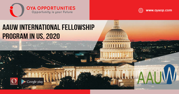 AAUW International Fellowship program in US, 2020