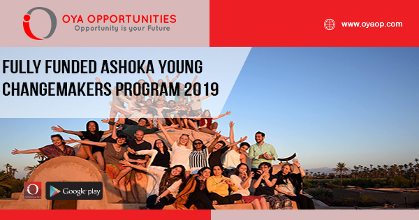 Fully Funded Ashoka Young Changemakers Program 2019