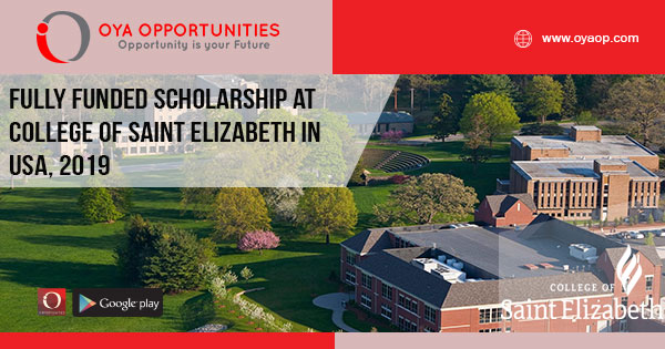 Fully Funded Scholarship at College of Saint Elizabeth in USA, 2019