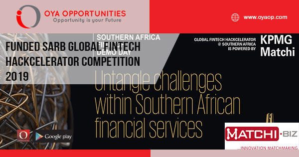 Funded SARB Global Fintech Hackcelerator Competition 2019