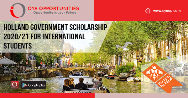 Holland Government Scholarship 2020/21 for International Students