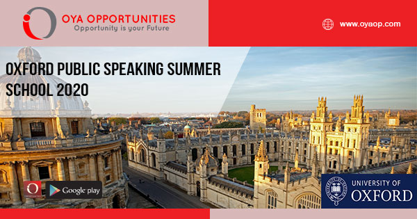 Oxford Public Speaking Summer School 2020
