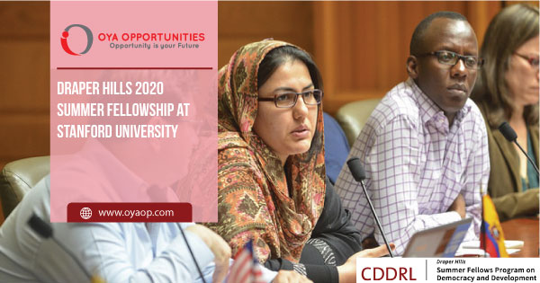 Draper Hills 2020 Summer Fellowship at Stanford University