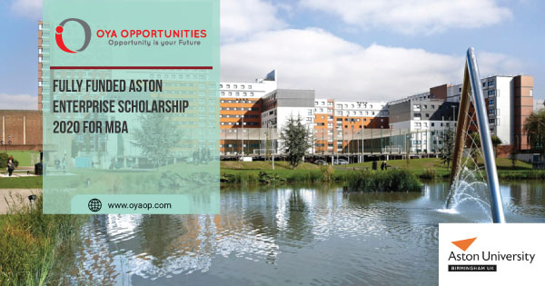 Fully Funded Aston Enterprise Scholarship 2020 for MBA