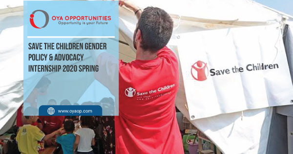 Save the Children Gender Policy & Advocacy Internship 2020 Spring