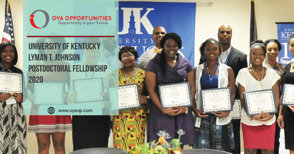 University of Kentucky Lyman T. Johnson Postdoctoral Fellowship 2020