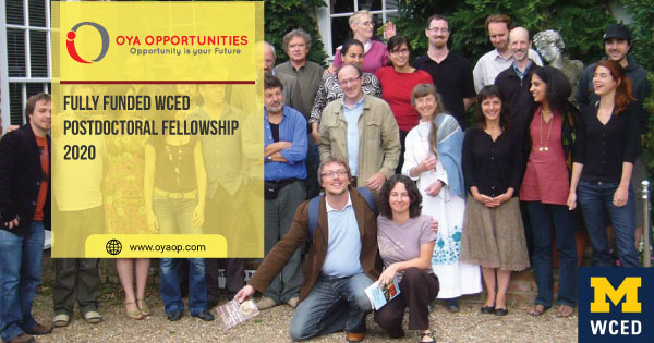 Fully Funded WCED Postdoctoral Fellowship 2020