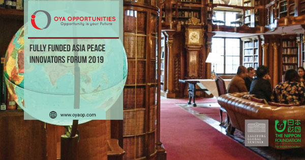 Fully Funded Asia Peace Innovators Forum 2019