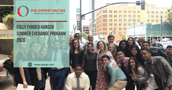 Fully Funded Hansen Summer Exchange Program 2020