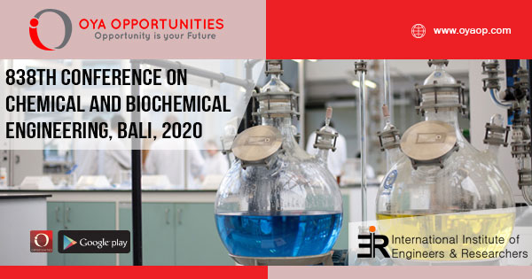 838th Conference on Chemical and Biochemical Engineering