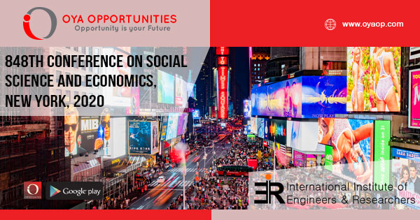 848th Conference on Social Science and Economics, New York