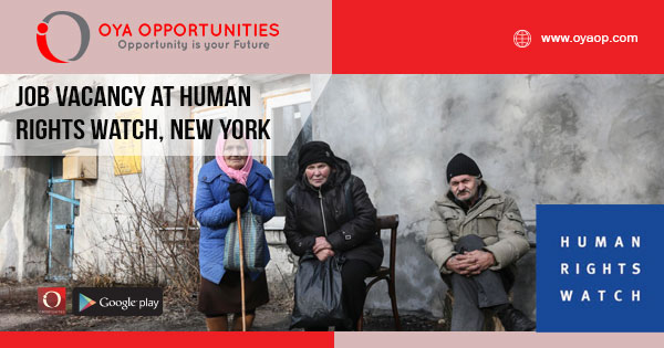 Job Vacancy at Human Rights Watch, New York