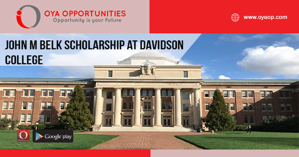 John M Belk Scholarship at Davidson College
