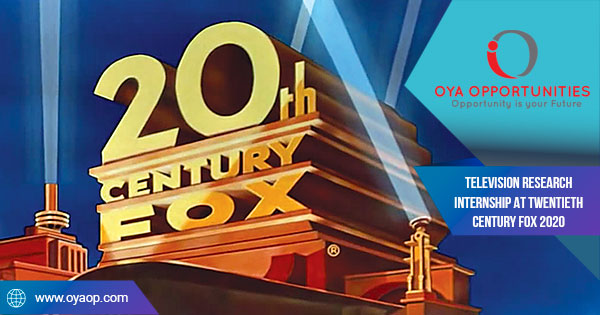 Television Research Internship at Twentieth Century Fox 2020
