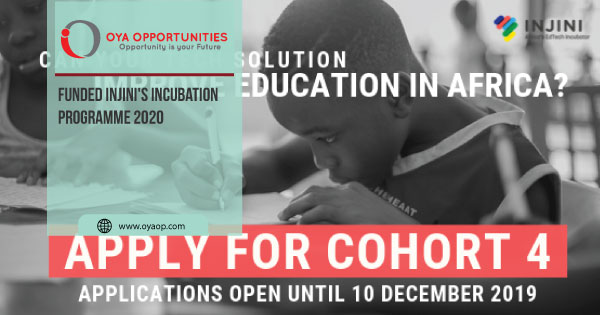 Funded Injini's Incubation Programme 2020