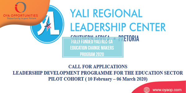 Fully Funded YALI RLC-SA Education Change Makers Program 2020