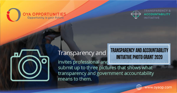 Transparency and Accountability Initiative Photo Grant 2020