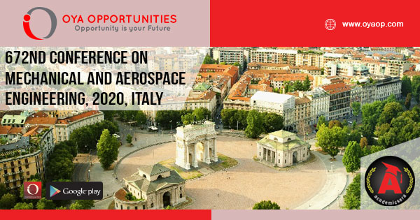 672nd Conference on Mechanical and Aerospace Engineering, 2020, Italy
