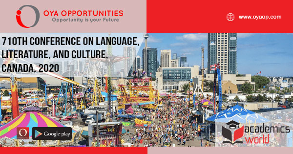 710th Conference on Language, Literature, and Culture, Canada, 2020