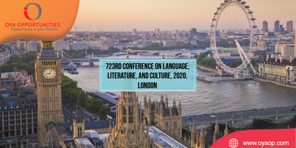 723rd Conference on Language, Literature, and Culture, 2020, London