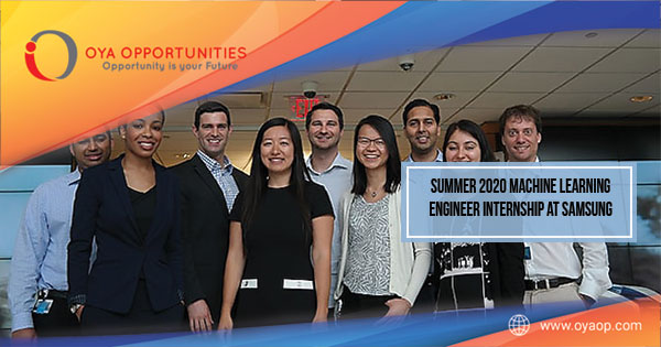 Summer 2020 Machine Learning Engineer Internship at Samsung