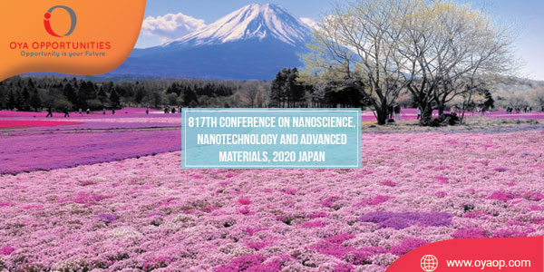 817th Academic Conference on Nanoscience, Nanotechnology and Advanced Materials, 2020 Japan