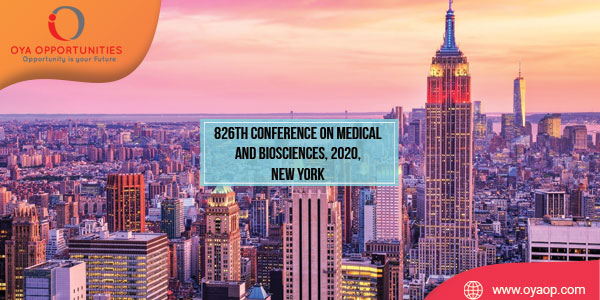 826th Conference on Medical and Biosciences, 2020, New York