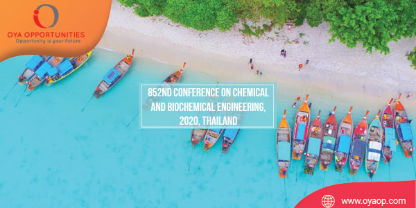 852nd Conference on Chemical and Biochemical Engineering