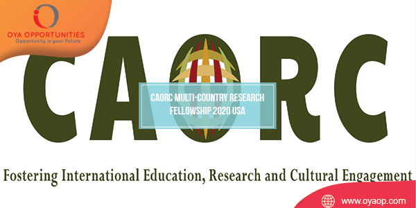 CAORC Multi-Country Research Fellowship 2020 USA