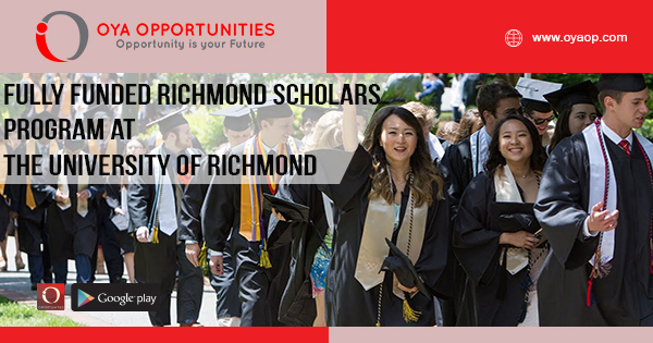 Fully Funded Richmond Scholars Program at the University of Richmond 2020
