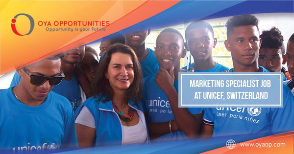 Marketing Specialist Job at UNICEF, Switzerland
