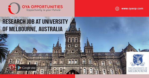 Research Job at University of Melbourne